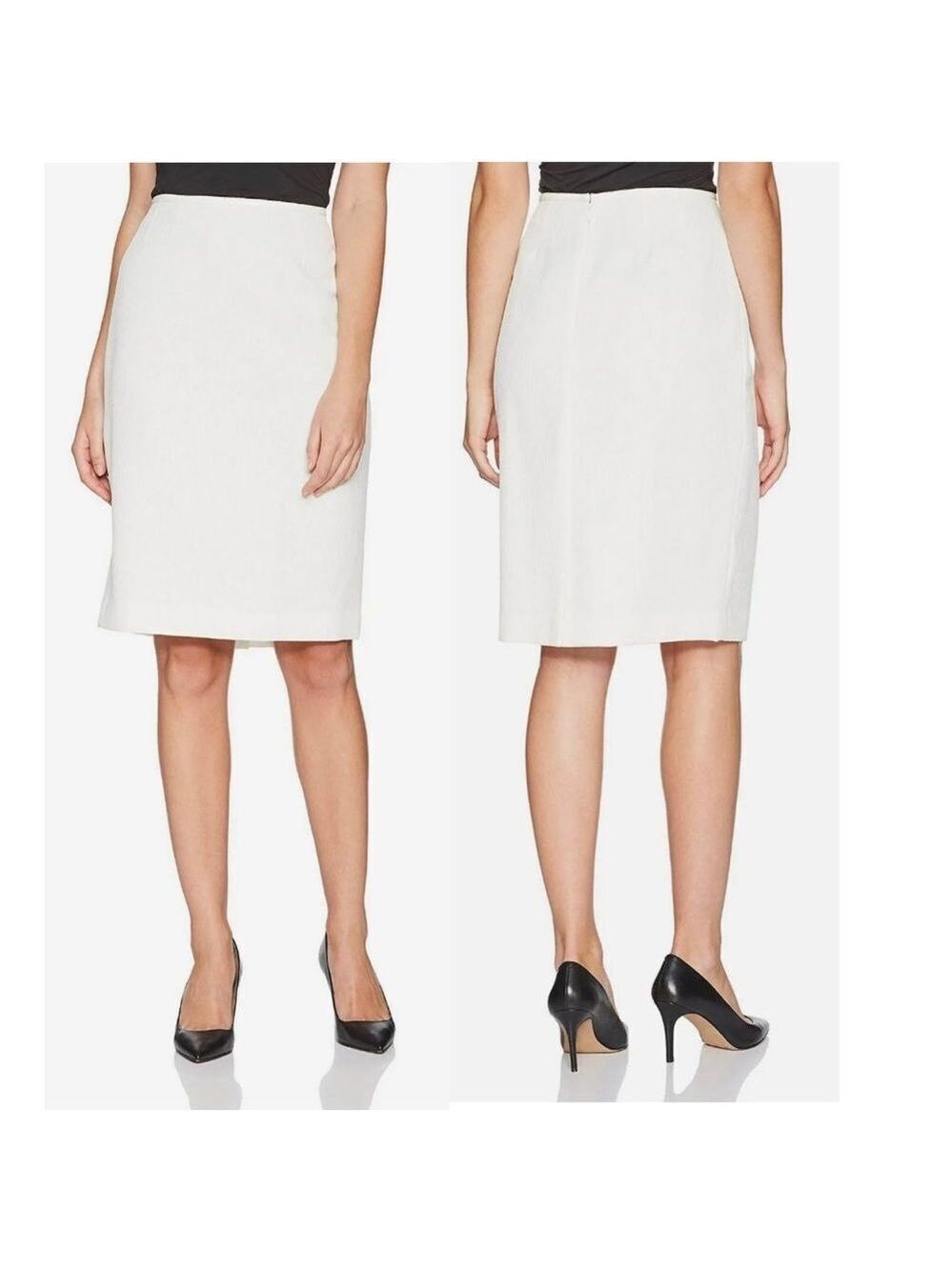 Le suit white pencil skirt Sz 10P